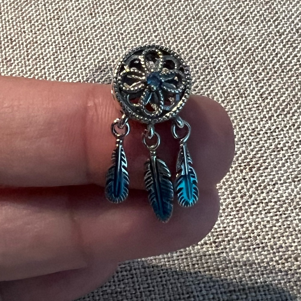 Pandora Blue Dreamcatcher Charm